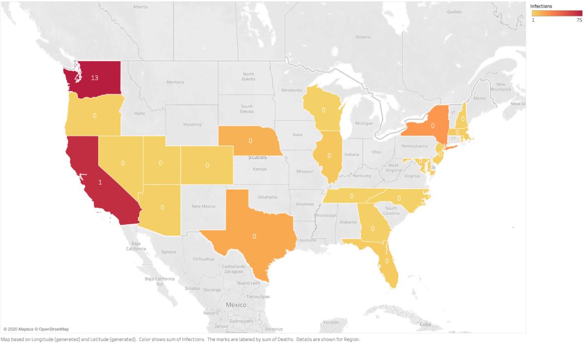 Corona Virus Spread in the US