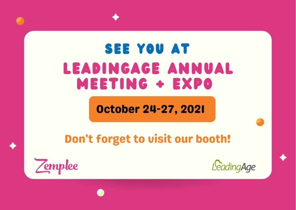 Zemplee Leading Age Expo - see you at our booth S3830