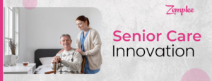 Senior care innovation with smart technology for safety and well-being.